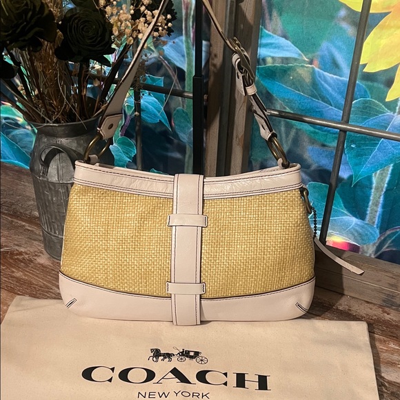 Coach Legacy Raffia Satchel - Picture 4 of 10